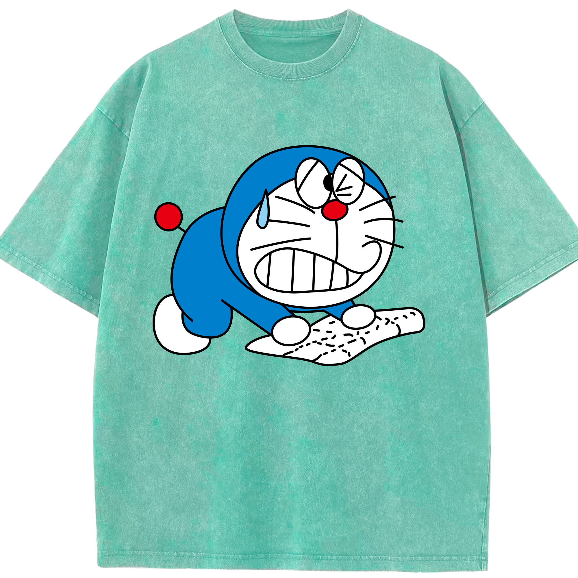 （画像用） ドラえもん Doraemon 綿100% ヴィンテージ風 半袖Tシャツ（フロントプリント）
